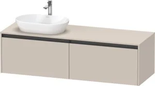 Duravit Ketho.2 Konsolenwaschtischunterbau wandhängend Taupe Matt 1600x550x459 mm - K24889L91910000 K24889L91910000