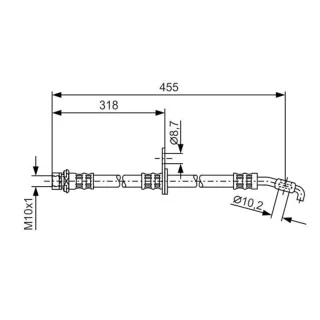 Bosch Bremsschlauch vorne rechts Toyota Corolla E10 E11