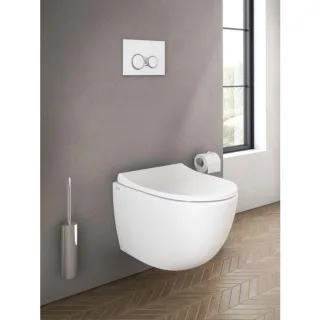 VitrA Sento flush 2.0 Wand WC 7747B0030075 weiß, 36x49,5cm, 3/6 l, ohne Spülrand, Tiefspüler