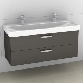 Artiqua 413 Waschtischunterschrank für Smyle Square 500253, 500225 (ehem. 120520, 120523) Stahlgrau  413-WU2L-K148-7141-88