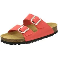 AFS-Schuhe 210034 Zweischnaller Pantolette für Damen mit Fußbett, bequeme Sandalen aus Leder