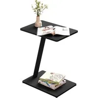 EUGAD Beistelltisch (1-St), C Form, Couchtisch mit Metallgestell, für Couch
