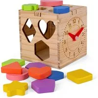 all Kids United Steckspielzeug Steckspielzeug Holz – 13-tlg. Lernwürfel Puzzlebox für Kleinkinder, (Holz-Würfel, 12-tlg), Puzzle Steckbox für Kleinkinder