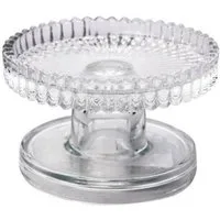 Sandra Rich Kerzenständer Kerzenhalter Ø 10cm "RIM", Kerzenteller mit Fuß, Glas-Kerzenständer