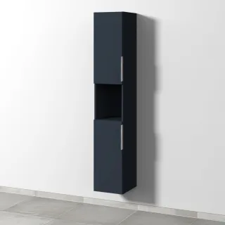 Sanipa 3way Hochschrank mit 2 Türen und 1 offenem Fach, Marine-Matt UP1121R