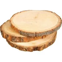 Rayher Hobby Baumrinde Birkenscheiben rund, Durchmesser 10-12cm, 3 Stück, (1-tlg)