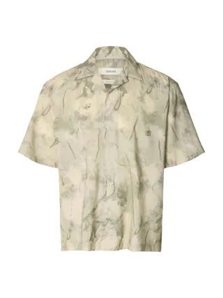SELECTED MEN - SLMRLXAIR MIX SS SHIRT Deep Lichen Green - Gr. - XXL