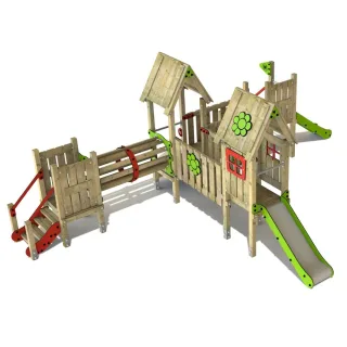 PRO MAGIC Garden Klettergerüst - Spielplatz Turm mit Rutsche für Kinder - Robustes Spielgerät aus HDPE - 9x9 cm Pfosten - Qualität von Wickey