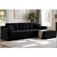VASAGLE Ecksofa modulares Sofa 244 cm breit vakuumverpackt, Schlafsofa, keine Montage erforderlich, mit großer Chaiselongue