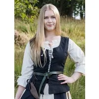 Battle Merchant Ritter-Kostüm Mittelalterliche Korsage / Miederweste Tilda, schwarz