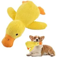 Sorvyzxn Tierkuscheltier Antistress Hundespielzeug Ente, Gelbe Plüschente für Hunde, (1-tlg) Beruhigendes Quietschspielzeug für kleine Hunde