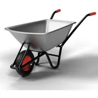 HAGO Schubkarre Gartenschubkarre Bau Transport Schubkarrenwagen 100L 250kg Stahlwanne, (1-tlg), verzinkte Blechwanne, Kippbügel, Stahl-Rahmen