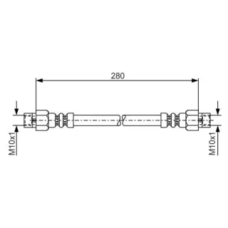 Bosch Bremsschlauch hinten Mercedes S-Klasse Sl 5,0