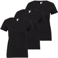 QS T-Shirt Basic (3-tlg) kurzarm, Rundhals, modernes Design, im 3er Pack