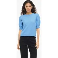 Vila Strickpullover VIRIL 2/4 SLEEVE O-NECK KNIT TOP - NOOS
