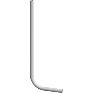 KWC Aquarotter WC-Spülrohr, mit Bogen, Kunststoff, d:28x1 mm, 700x250 mm, für WC-Spüler, 2030068209 2030068209