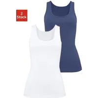 H.I.S Unterhemd (2er-Pack) aus elastischer Baumwoll-Qualität, Tanktop, Unterziehshirt