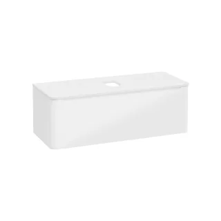 VitrA New Integra Round Waschtischunterschrank für Aufsatzwaschtisch mit 1 Weiß Hochglanz,70059 70059