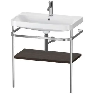 Duravit Happy D.2 Plus c-shaped Set mit Metallkonsole Nussbaum gebürstet Matt 775x490x850 mm - HP483 HP4837O6969