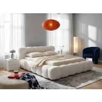 wonello Polsterbett Nuba (das Original), Bett mit Bettkasten und Lattenrost – eleganter Boucle-Stoff