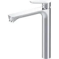 AM.PM Waschtischarmatur Badarmatur Bad Armatur HIT L-Größe Wasserhahn Waschbeckenarmatur (Waschbecken- & Waschtisch- Mischarmatur, Mischbatterie inkl. 2 x G 3/8-Anschluss) Einhebelmischer mit Hohem Auslauf