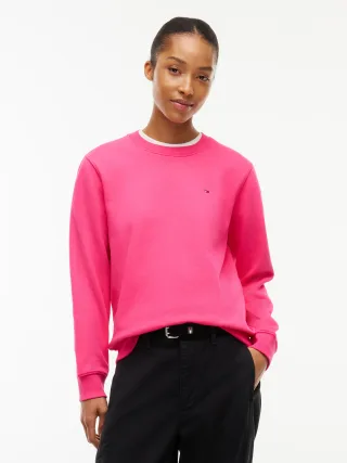 Tommy Jeans (PVH Group) - TJW REG S FLAG CREW Bright Cerise Pink - Gr. - XS