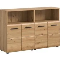 welltime Badmöbel-Set FLORENZ, 2-teilige Badkombination, hochwertige MDF-Front, (Set, 2-St., 2-teiliges Set bestehend aus: 2 Midischrank breit), Bad-Kombination, Bad-Möbel, Badezimmer, Kombination, Kombi