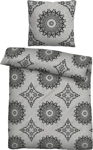 Biberna Bettwäsche "Leo" 2 Stk. kuschelig warm, weich, pflegeleicht, 100% Baumwolle, made in Germany