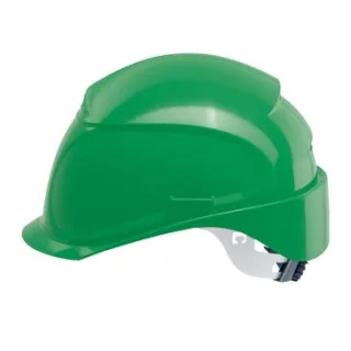 uvex airwing B-S-WR Schutzhelm mit Lüftung- mit Drehradsystem - gekürztem Schirm grün 52 cm - 61 cm - 9762431