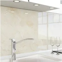 danario Küchenrückwand Folie selbstklebend, Glasoptik, Spritzschutz Küche, ablösbar - 0,8 mm