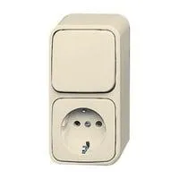 Kombination Wechselschalter Steckdose CEE 7/3 Typ F 2601/6/2300 EAP weiß, Retail