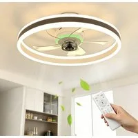 oyajia Deckenventilator RGB Deckenventilator mit Licht und Fernbedienung, 6 Geschwindigkeiten, 82W Leise Deckenlampe mit Ventilator, Dimmbare Timer Lichtspeicher
