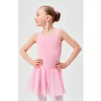 tanzmuster Chiffonkleid Ballett Trikot Minnie mit Chiffon Röckchen Ballettkleid für Mädchen aus wunderbar weichem Baumwollmaterial