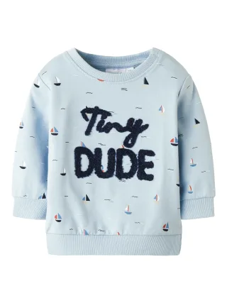 NAME IT - NBMFRIS LS LIGHT SWEAT BOX UNB celestial blue - Gr. - 68