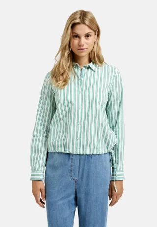 Smith&Soul - Striped Blouse with Drawstring light mint print - Gr. - M