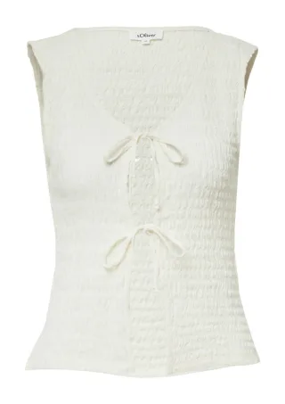 s.Oliver Red Label - Strukturierte Slim-Fit-Weste weiß - Gr. - 44