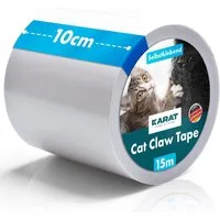 Karat Sofaschoner Katzen Kratzschutz, Selbstklebende Kratzfolie, Trainingsklebeband, Transparent, 15 m x 10 cm