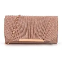 Zaewry Abendtasche Damen Satin Abendtasche Elegante Satin Plissee Abend Clutch