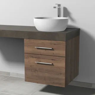 Sanipa Waschtischunterbau mit Auszügen 2morrow (G2411) 510x500x520 Eiche-Tabak G241150