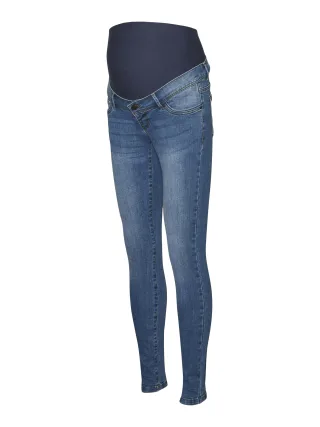 MAMALICIOUS - MLMILA SLIM MEDIUM BLUE JEANS A. NOOS Medium Blue Denim - Gr. - M