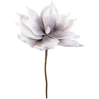 Kunstblume Kunstblumen Magnolie grau weiß Pflanzen Deko Ø 12x65 Magnolie, matches21 HOME & HOBBY, Höhe 65 cm