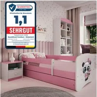 Raumhirsch Furniture Kinderbett 70x140, 80x160, 80x180 cm - Komplettset mit Matratze & Schublade (Bett für Mädchen, Einzelbett Kinder 2–12, mit Rausfallschutz & Lattenrost), verschiedene Farben & Designs