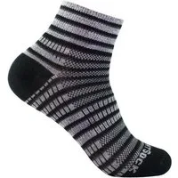 Wrightsock Sportsocken Quarter Coolmesh II (dünn, atmungsaktiv, bequem) grau/schwarz - 1 Paar