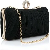 Cachito Abendtasche Damen Mode Abendtasche: Falten Handtasche, Glitzer Abendtasche, ideal für Brauthochzeiten, Bälle und Cocktailpartys