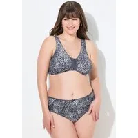Ulla Popken Bustier Bustier Leomuster Vorderverschluss bügellos