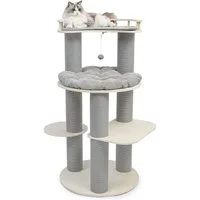 Canadian Cat Company Kratzbaum Miles, stabiler Katzenbaum mit Relingbett, 135,5cm