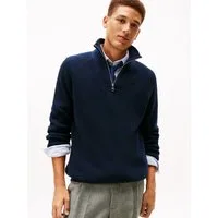 Tommy Hilfiger Troyer FISHERMAN RIB ZIP MOCK relaxed fit, Stehkragen mit Reißverschluss