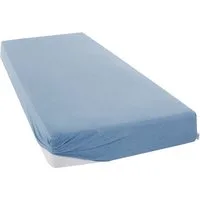 OTTO home Spannbettlaken VALJE in Melange-Optik, hochwertiger Baumwoll-Jersey 130g/m², Jersey, Gummizug: rundum, (1 Stück), Baumwolle, für Matratzen bis 25 cm Höhe, Bettlaken aus Melange-Garn