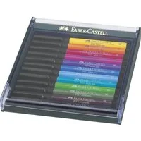 Faber-Castell Künstlerstift Faber-Castell Pitt Artist Pen Brush Tuschestift - 12x Bright