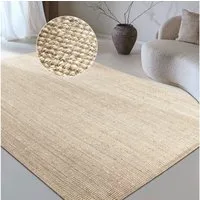 OTTO home Teppich Avot Juteteppich, rechteckig, Höhe: 10 mm, 100% Jutefaser, Läufer, Esszimmer, Wohnzimmer, Skandi